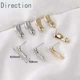14k Gold-plated Abstract Baroque Peas DIY Earrings Accessories