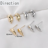 14k Gold-plated Abstract Baroque Peas DIY Earrings Accessories