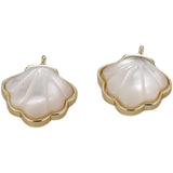 14k Cloud Plane Shell Pearl Pendant Jewelry Accessory