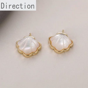 14k Cloud Plane Shell Pearl Pendant Jewelry Accessory