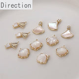 14k Cloud Plane Shell Pearl Pendant Jewelry Accessory
