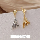 Color-Preserving 14k Triangle Fold Belt Earrings DIY Material Accessories