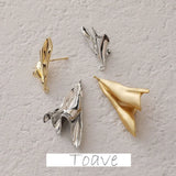 Color-Preserving 14k Triangle Fold Belt Earrings DIY Material Accessories