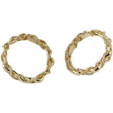 14k Color-Preserving Wavy Twist Circle Pendant