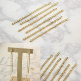 Color-Preserving Diamond Chain Earrings 18K Plated
