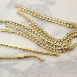 Color-Preserving Diamond Chain Earrings 18K Plated