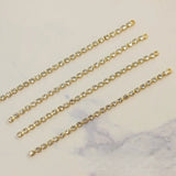 Color-Preserving Diamond Chain Earrings 18K Plated