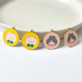 Alloy Cartoon Bunny Bear Pendant DIY Earrings Key Chain Material