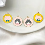 Alloy Cartoon Bunny Bear Pendant DIY Earrings Key Chain Material