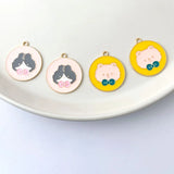 Alloy Cartoon Bunny Bear Pendant DIY Earrings Key Chain Material