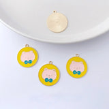 Alloy Cartoon Bunny Bear Pendant DIY Earrings Key Chain Material