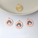 Alloy Cartoon Bunny Bear Pendant DIY Earrings Key Chain Material