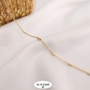 14K Gold-Coated Spacer Bead Chain for DIY Jewelry