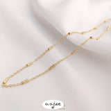 14K Gold-Coated Spacer Bead Chain for DIY Jewelry