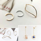 Copper Accessories DIY Earrings C-Shaped Opening Ring Pendants