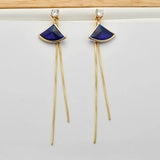 Crystal Glass DIY Earrings Pendant - Plated Copper Material