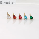 Color-preserving Copper-Plated 14K Mini Drop Zircon Pendant Bracelet