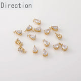 Color-preserving Copper-Plated 14K Mini Drop Zircon Pendant Bracelet