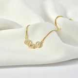 Copper Plated Zircon Double Hanging DIY Jewelry Accessories