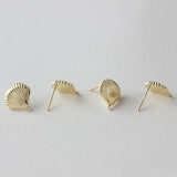 Ocean Wind Shell Earrings with Copper Plated 18K Silver Needle