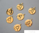 Copper Plated 18k Portrait Pendant Earring Accessories