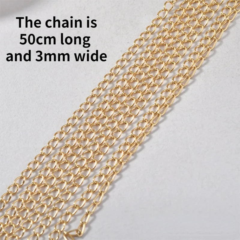 18k Real Chain DIY Extension Chain Jewelry Accessory