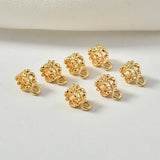 18k Real Lace Leaf Belt Beads Ring DIY Jewelry Material
