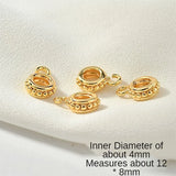 18k Real Lace Leaf Belt Beads Ring DIY Jewelry Material