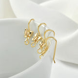 18k Copper Plated Butterfly Ear Hook Earring Accessories DIY Material