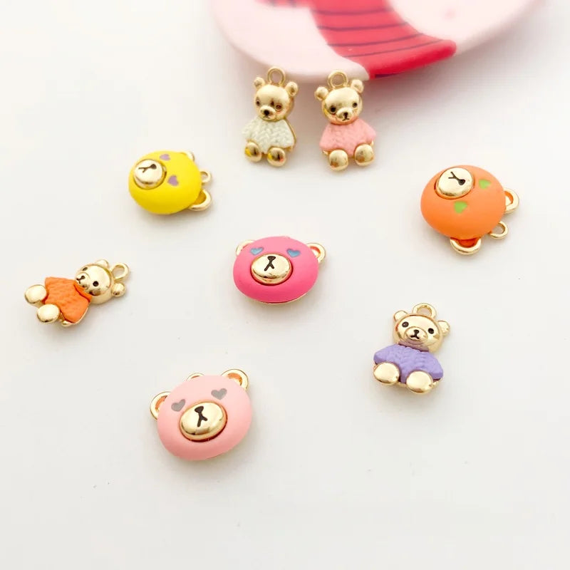 Bear Charm DIY Earring Accessories - Homemade Jewelry