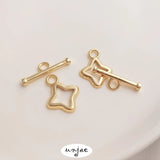 14K Gold Buckle Connector for DIY Jewelry Making