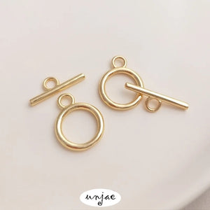 14K Gold Buckle Connector for DIY Jewelry Making