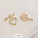 14K Gold Buckle Connector for DIY Jewelry Making