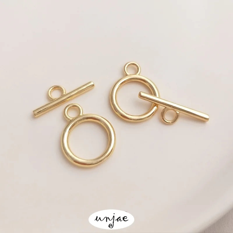 14K Gold Buckle Connector for DIY Jewelry Making