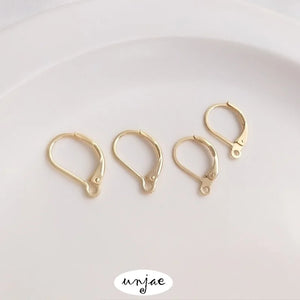 14K Gold-plated Ear Hooks for DIY Earrings
