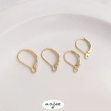 14K Gold-plated Ear Hooks for DIY Earrings