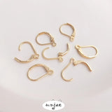 14K Gold-plated Ear Hooks for DIY Earrings