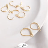 14K Gold-plated Ear Hooks for DIY Earrings