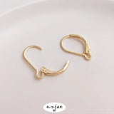 14K Gold-plated Ear Hooks for DIY Earrings