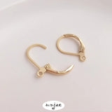 14K Gold-plated Ear Hooks for DIY Earrings