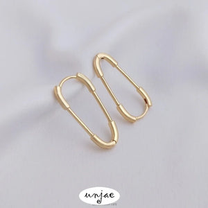 14K Gold-Clad Pin Earrings, Color-Preserving, DIY Real Jewelry Material