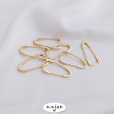 14K Gold-Clad Pin Earrings, Color-Preserving, DIY Real Jewelry Material
