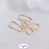 14K Gold-Clad Pin Earrings, Color-Preserving, DIY Real Jewelry Material