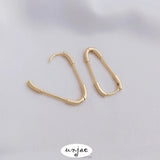 14K Gold-Clad Pin Earrings, Color-Preserving, DIY Real Jewelry Material