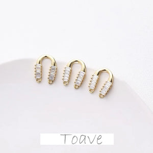 Zircon Crystal Earrings DIY Hand-made Accessories