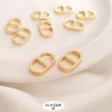Color-Preserving 4-Hole Japanese Word Buckle for DIY Jewelry