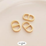 Color-Preserving 4-Hole Japanese Word Buckle for DIY Jewelry