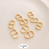Color-Preserving 4-Hole Japanese Word Buckle for DIY Jewelry