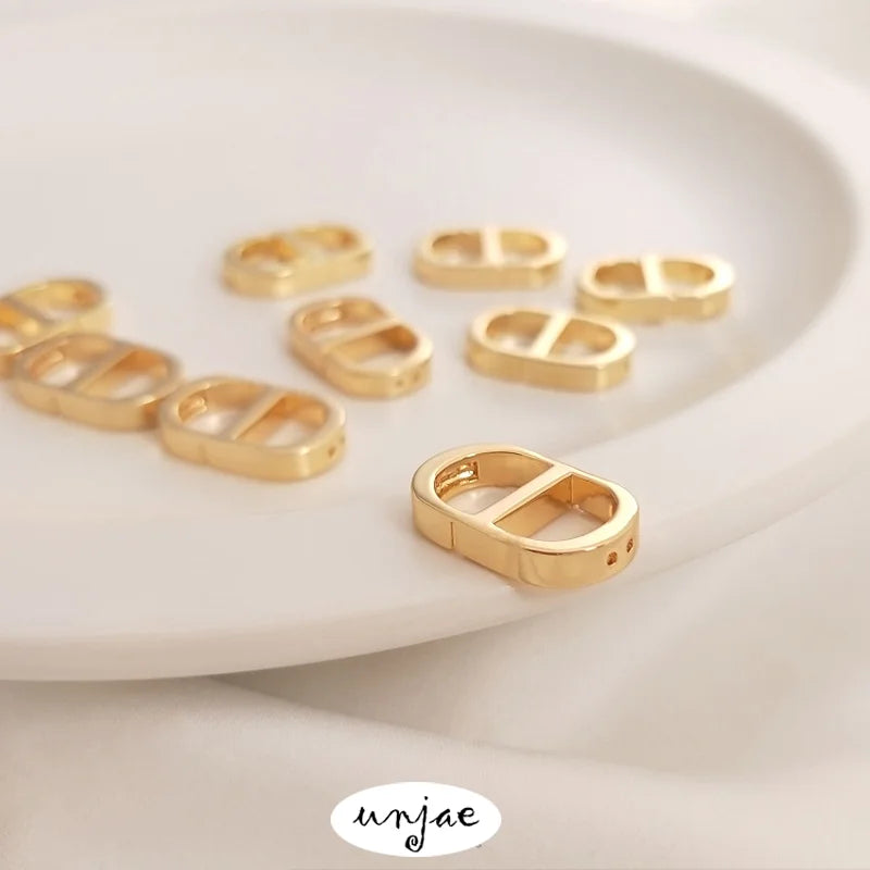 Color-Preserving 4-Hole Japanese Word Buckle for DIY Jewelry