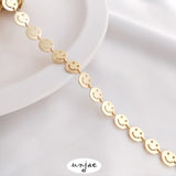 Color-Preserving Smile Chain for DIY Necklace Bracelet